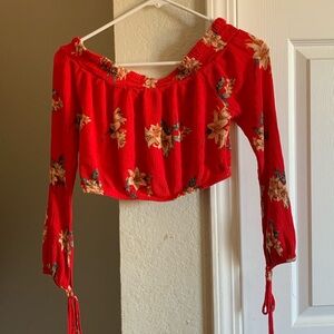 Medium Red Floral 2 piece